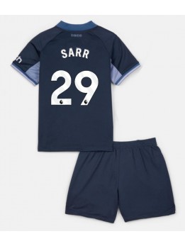 Billige Tottenham Hotspur Pape Matar Sarr #29 Bortedraktsett Barn 2023-24 Kortermet (+ Korte bukser)